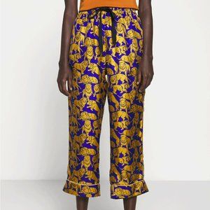 J. Crew Women’s Collection Silk sleepy lions pants